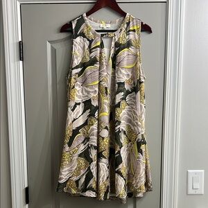 Umgee Floral Mini Dress - Green and Yellow
